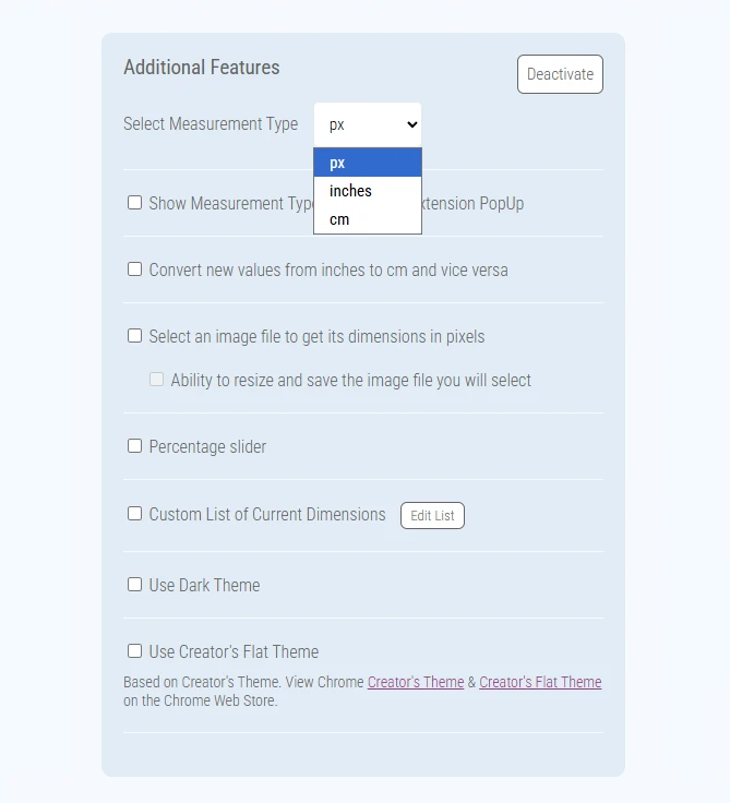Additional Options